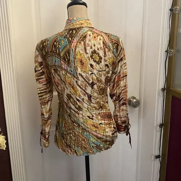 NWT Roberto Cavalli 100% silk blouse, S - Picture 10 of 14